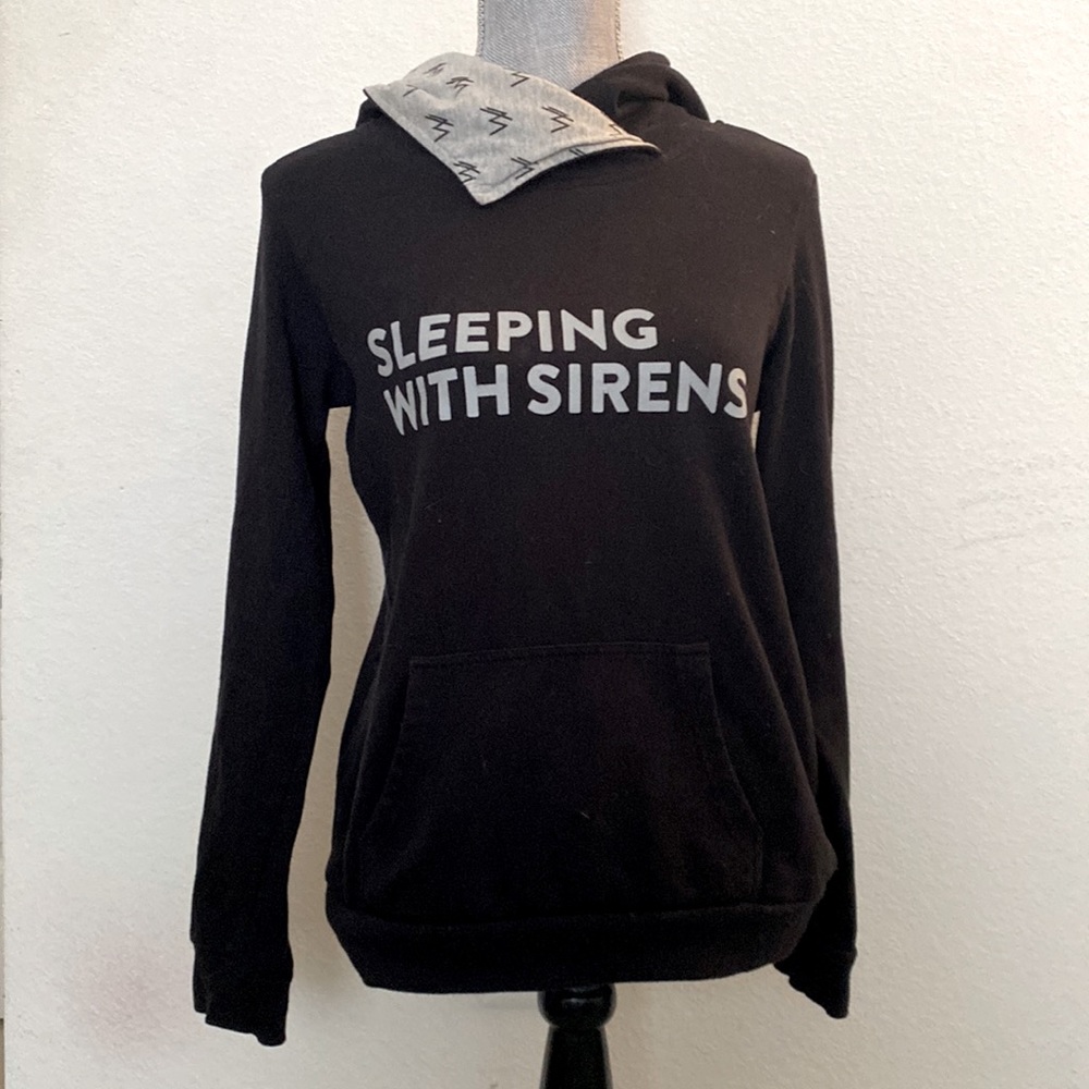 [Sleeping With Sirens] Black & Gray Hoodie Sweatshirt Medium